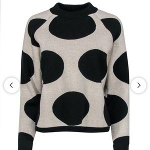 J Crew Collection polka dot jacquard sweater